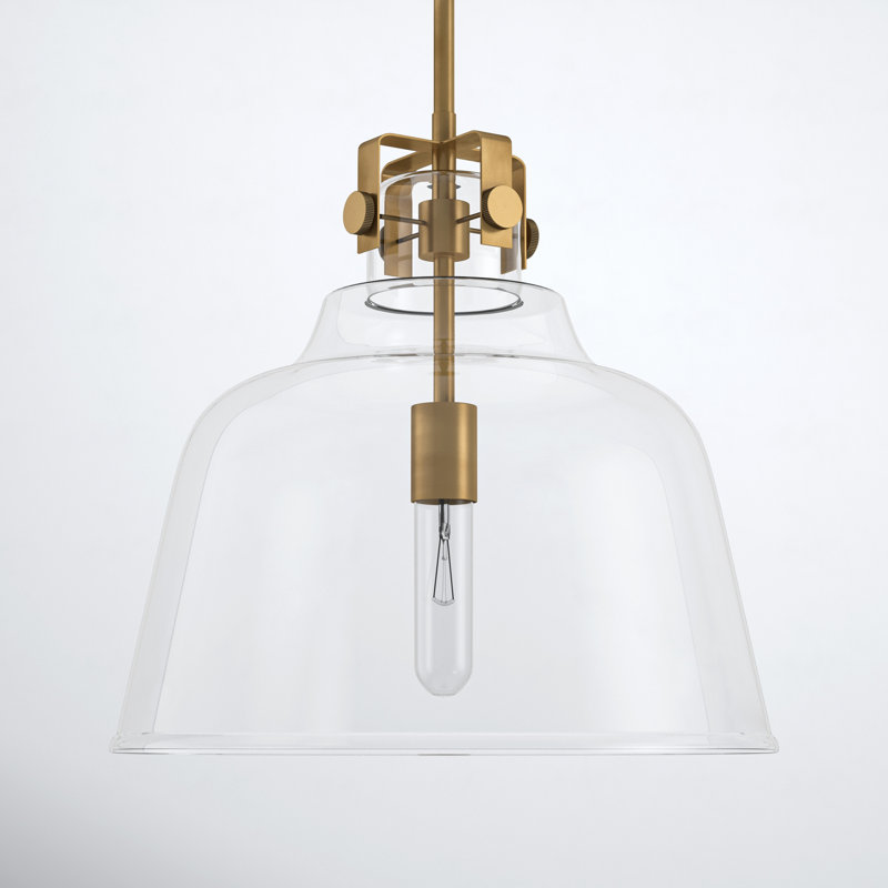 Zander 1 - Light Old Satin Brass Single Pendant