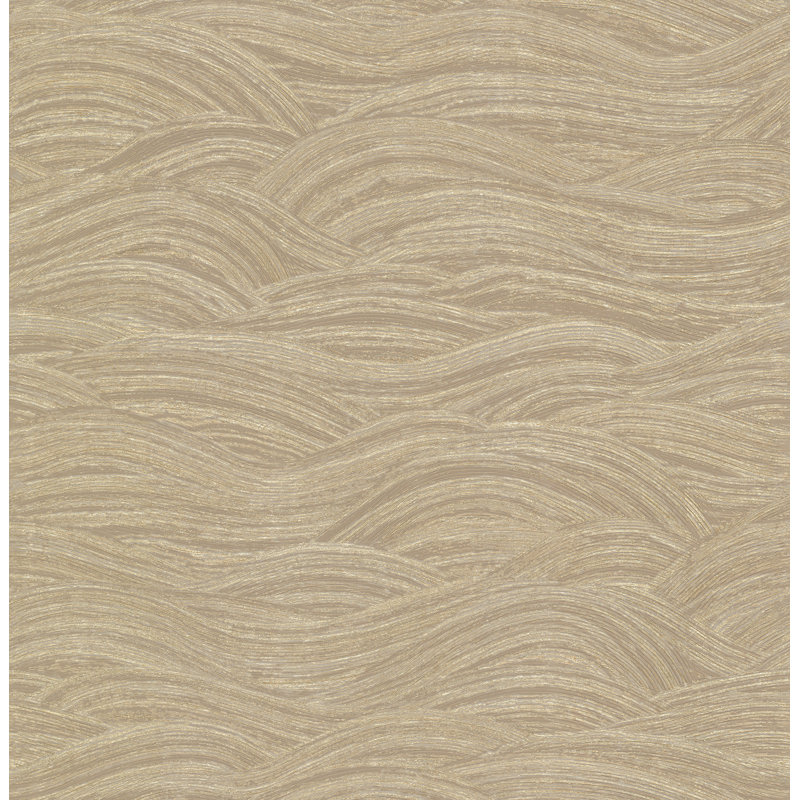 Rouleau de papier peint L 20,9 pi x l 33 po Leith Zen Waves, Doré