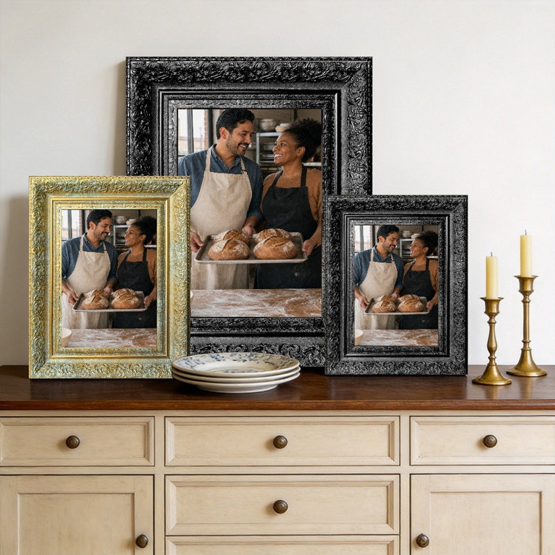 Cadre photo noir élégant 1 pièce 5 po x 7 po avec changement facile de photo, Noir, 1, L 5 po x H 7 po