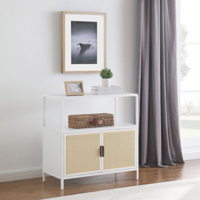 Kenneth White 2-Door Radio Weave Accent Cabinet