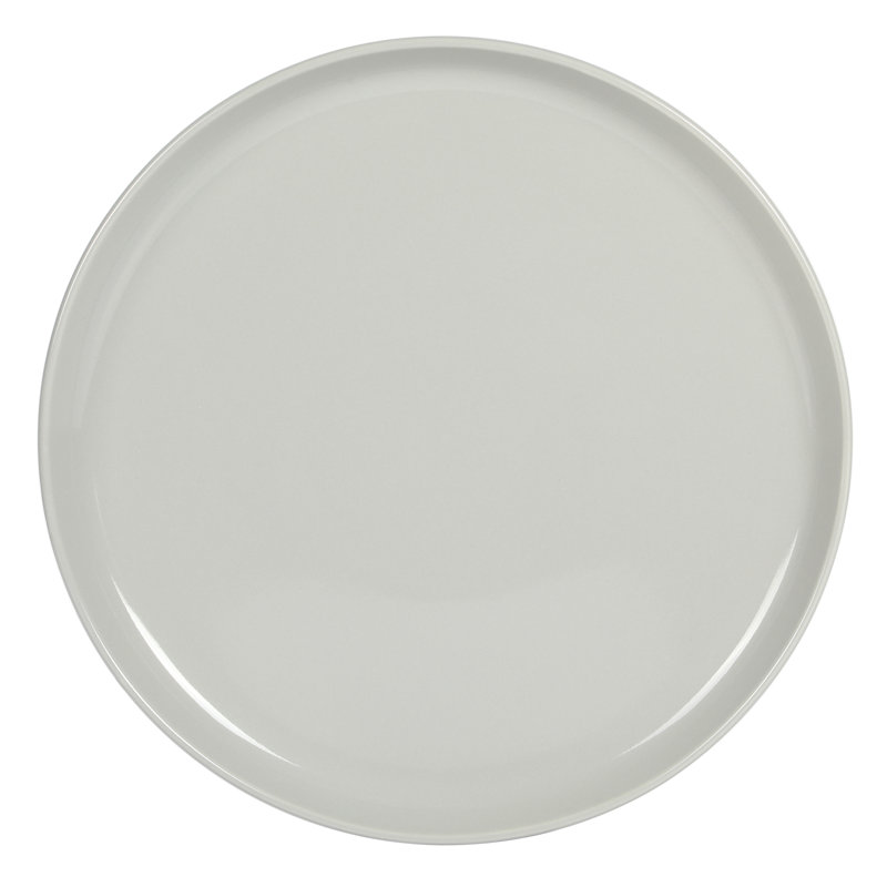 Grey Porcelain 12-Piece Dinnerware Set with Lipped Design