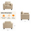 Fauteuil d'appoint 39,8 po, petit fauteuil de lecture moderne pour bureau personnel-1427750924