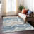 Machine Washable Indoor/Outdoor Claudian ACN1620 Blue Rug-109535709