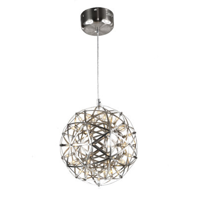 Menke Modern LED Stainless Steel Globe Chandelier