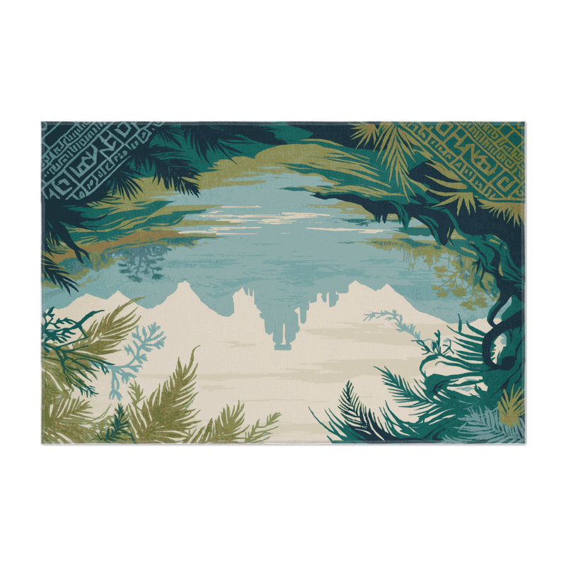Heroic Emblem Indoor And Outdoor Area Rug, Rectangle 9' x 12'