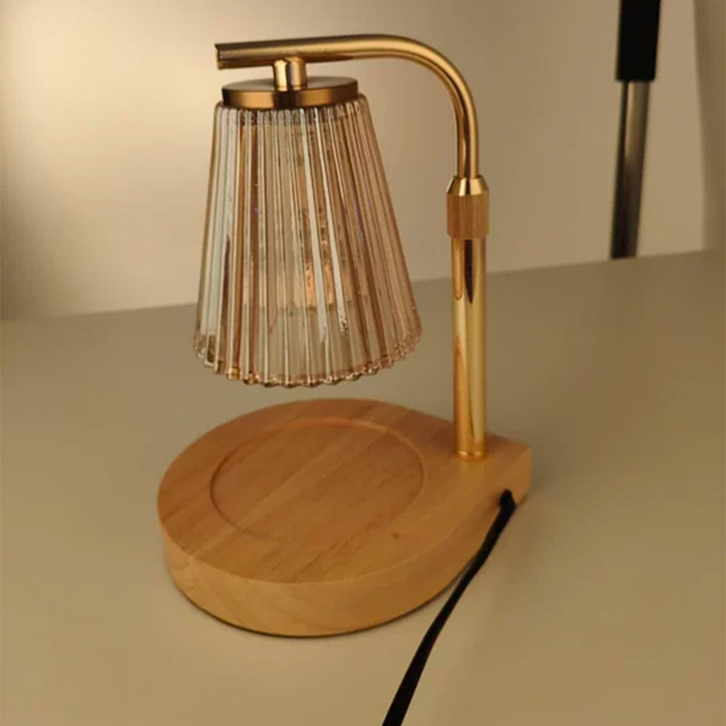 Wood USB Table Lamp