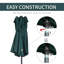 Outsunny 4.6m Garden Parasol Double-Sided Sun Umbrella-39485784