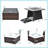 7 Pcs Patio Furniture Set With 35" Propane Gas Fire Pit Table & Waterproof Cover Brown-995671928
