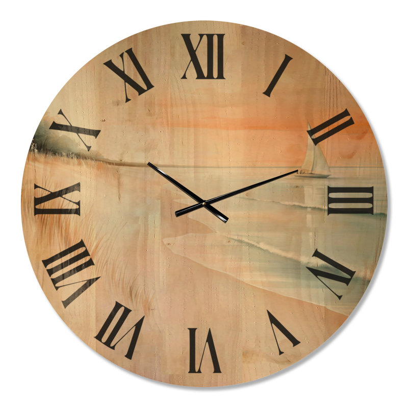 Solid Wood Analogue Wall Clock, Extra Large
