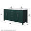 Beckett 66" Freestanding Double Bathroom Vanity with Cultured Marble Top-482035784-473309660-481319801