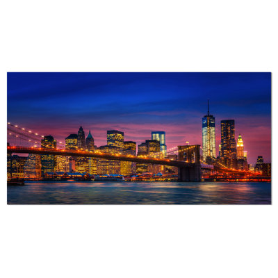 " Manhattan With Lights And Reflections "
