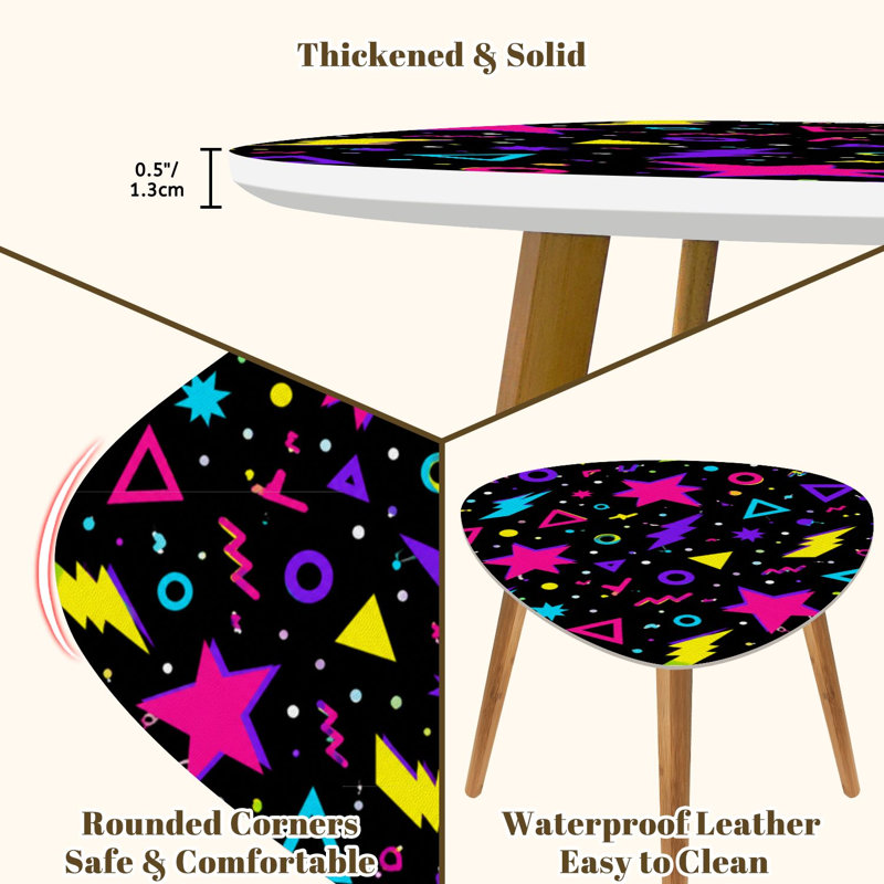 Ensemble de 2 tables basses gigognes Triangle