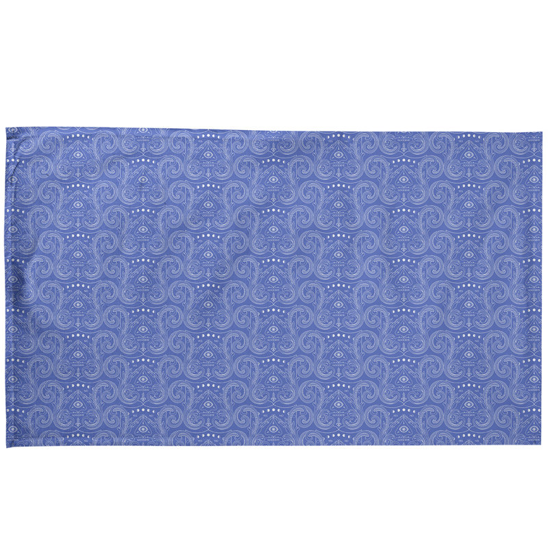 Serviette de thé à motif troisième œil, Polyester sergé, Bleu foncé