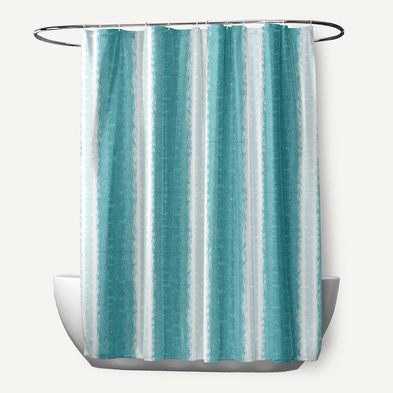 Hatch Floral Shower Curtain, Lake Blue