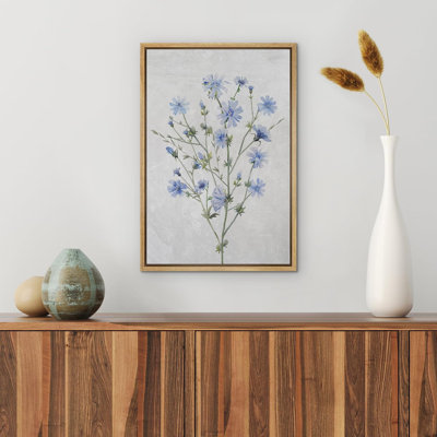 Vibrant Wildflower " Watercolor Blue Cornflower Wildflower Nature Modern Art Botanical Floral "