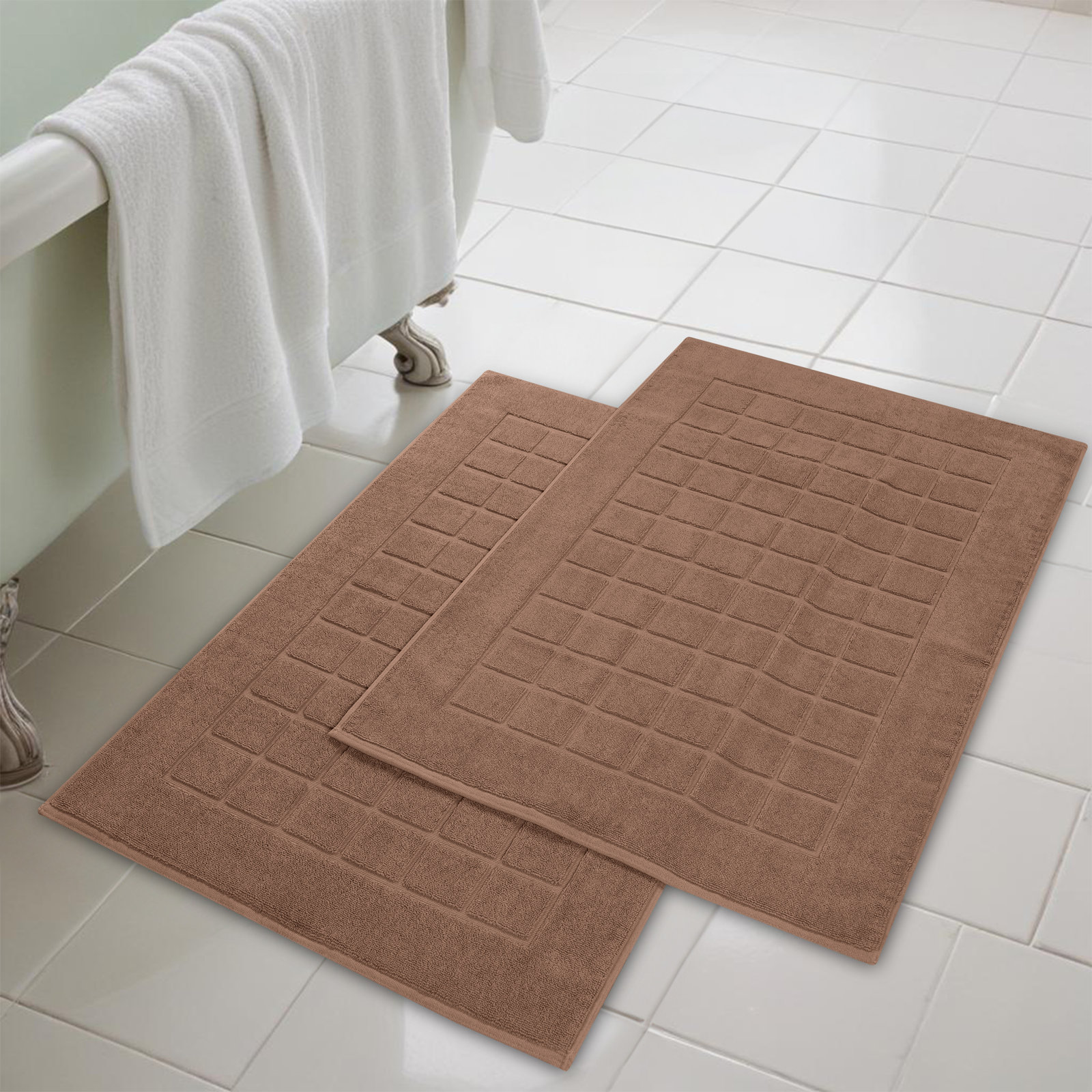 Cotton Bath Mat, Chocolate