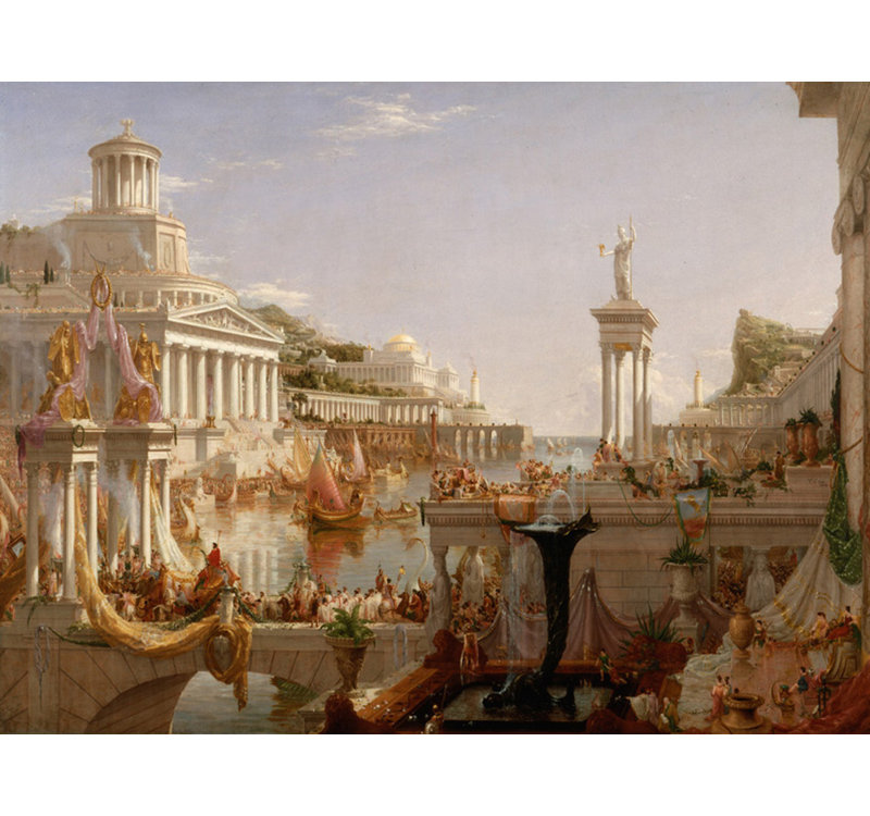 Le cours de l'empire: la consommation, H 18 po x l 24 po