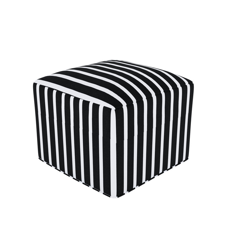 Repose-pieds Eliana Sunbrella, Sunbrella Shore Classic, H 18 po x l 18 po x P 18 po