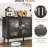 Reeded 3-glass Door Sideboard