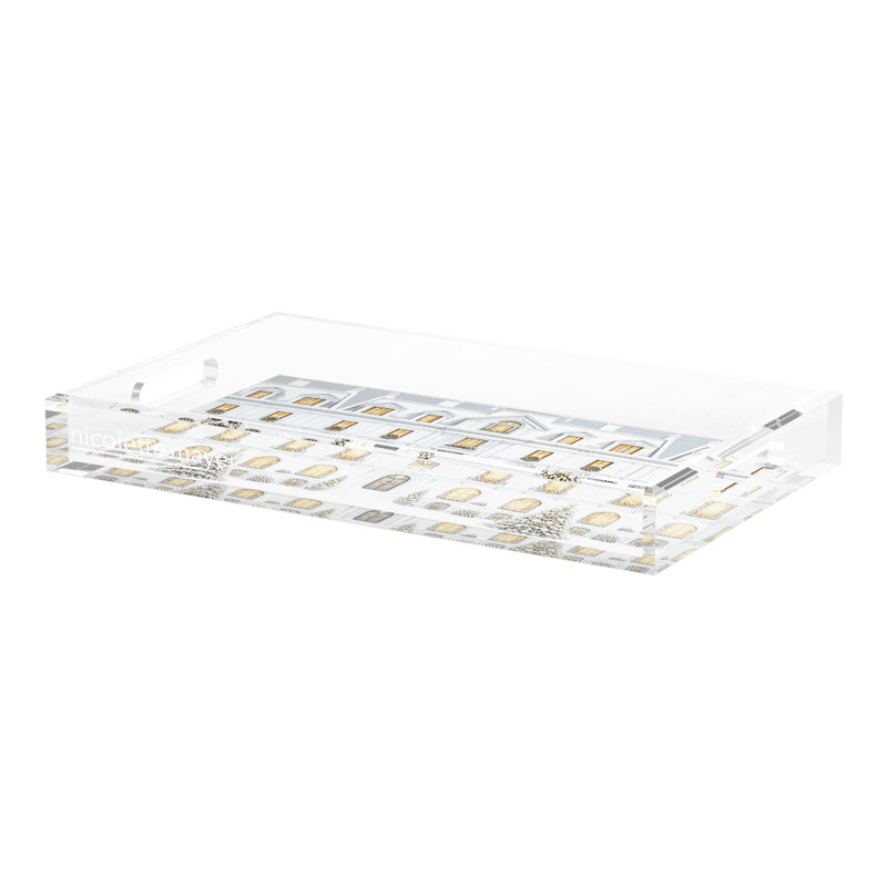 Acrylic Decorative Tray, 15"W x 15"D