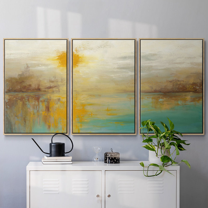 «Last Day of Summer» - Toile encadrée multi-pièces, Naturel, H 36 po x l 75 po x P 2 po