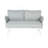 Steel Loveseat And Table, Off White+Grey-1485925006-1485925004