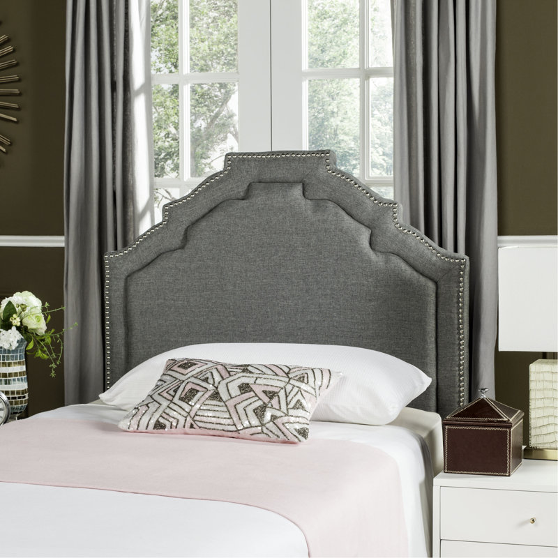 Upholstered Headboard, Twin, Linen Gray