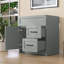 Armoire de salle de bain autoportante 30 po x l 21,5 po x H 33,44 po gris céleste sans plateau-1180204774
