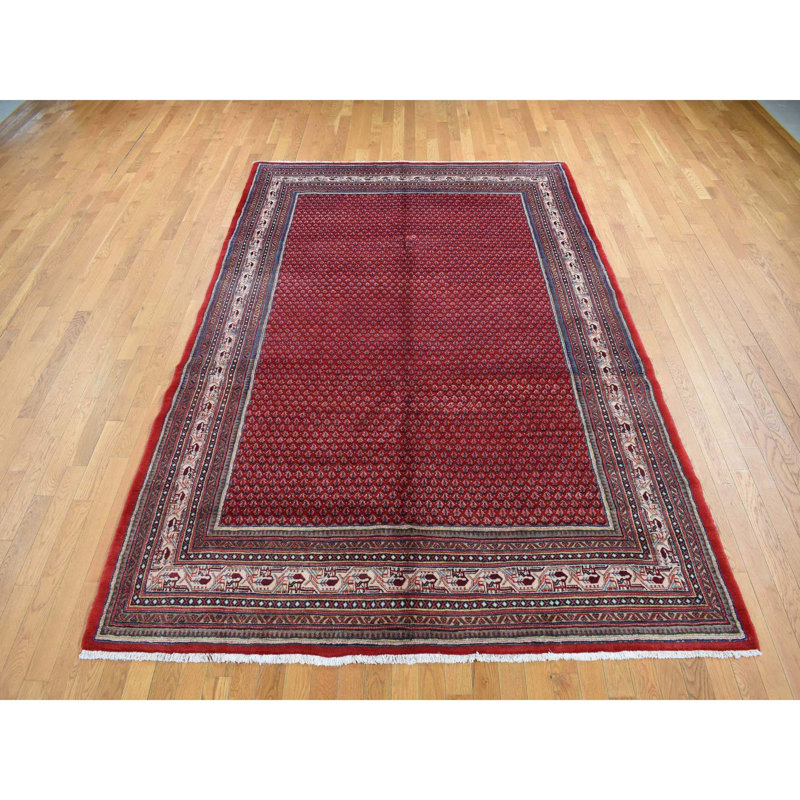 Swader One-of-a-Kind 7'1" X 10'8" New Age Wool Area Rug Red