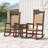 POLYWOOD Presidential Woven Rocker 3-Piece Set in Mahogany / Tigerwood