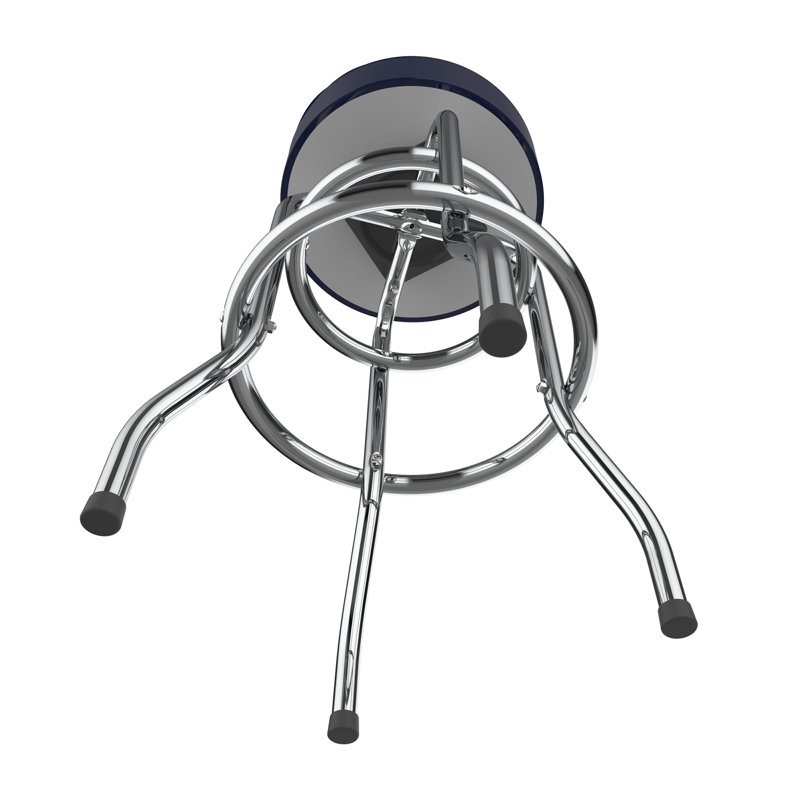 Commercial Grade Chrome Swivel Bar Stool with Vibrant Team Colors  , Chicago Bears