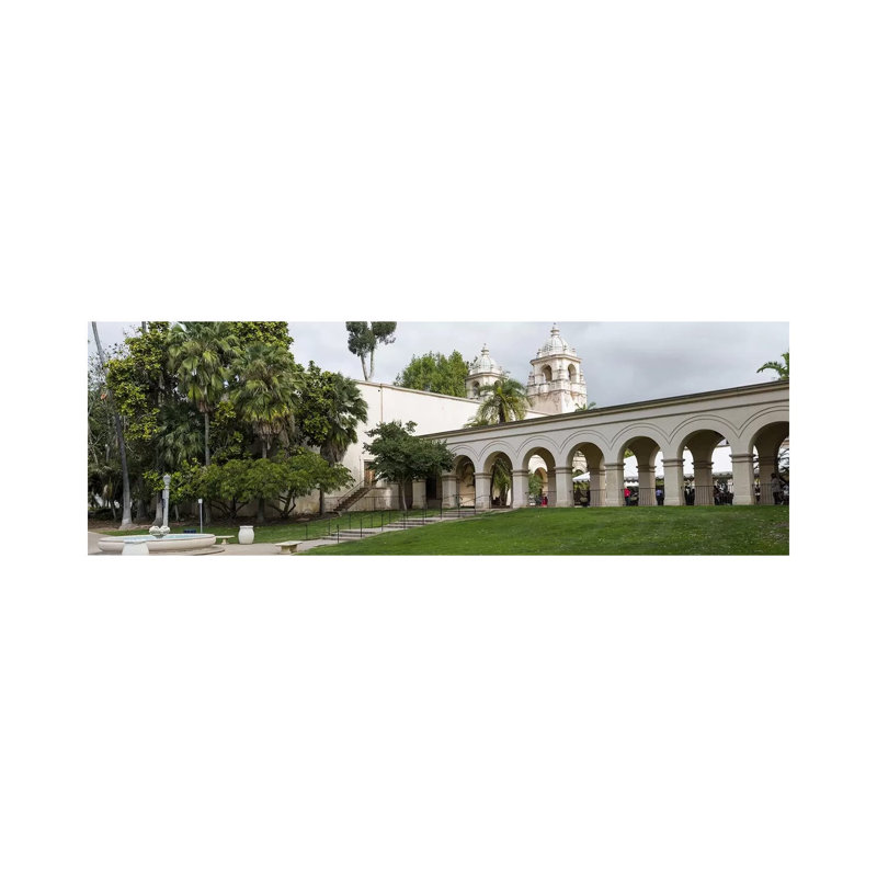 Colonnade In Balboa Park, San Diego, California, USA by Panoramic Images - Panoramic Gallery-Wrapped Canvas Giclée on Canvas