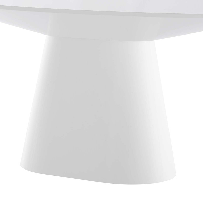 Provision 75" White MDF Oval Dining Table for Six