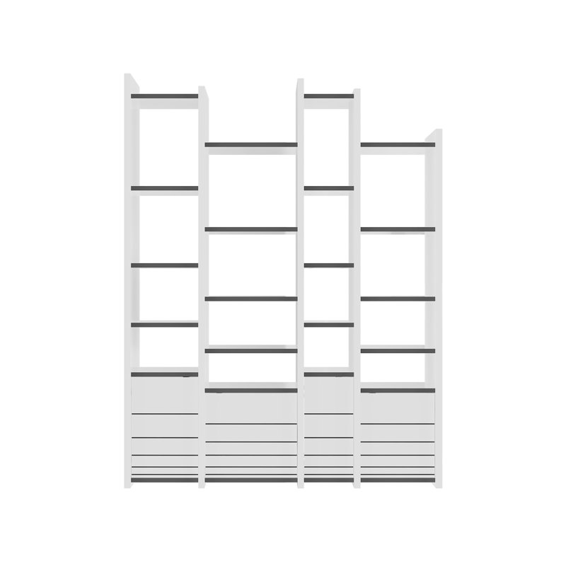 Mcgeorge 165cm H x 127cm W Library Bookcase