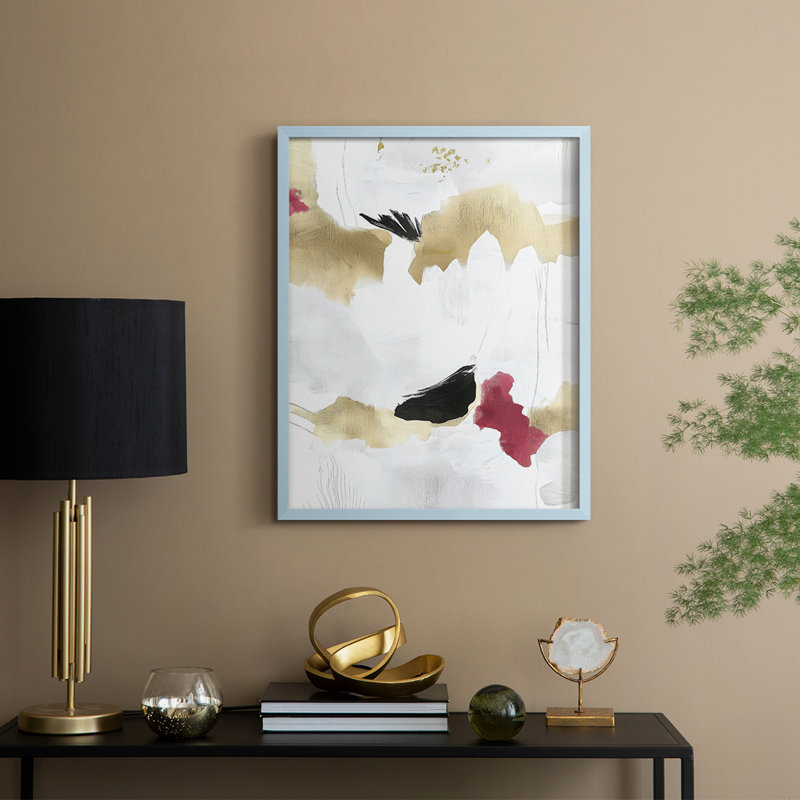 «Abstract XXXVII», reproduction encadrée - prête à être accrochée - fabriquée aux États-Unis, H 20 po x l 16 po, Bleu