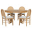 Table de salle à manger extensible 5 pièces avec chaise-223974917-223974918