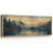 Abstract Landscape "Orange Green Peaceful Lake Forest Nature Extra Large Artwork Framed Wall Picture-111375452-98042554