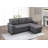 Ashlyn 84" Light Gray Reversible Sleeper Sectional Sofa With Storage Chaise, USB Charging Ports And Pocket-1176648670
