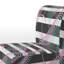 Fauteuil de chambre en velours rose et noir