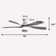 52" Damecia 5-Blade Gold Modern Ceiling Fan with LED Light and Remote Control