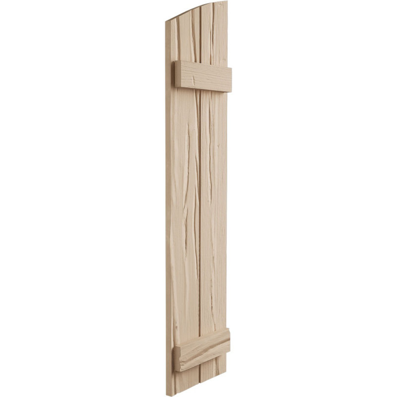 Timberthane avec planche à chevrons et panneaux elliptiques, H 42 po x l 11 po, Texture Riverwood / brun clair apprêté, 11"