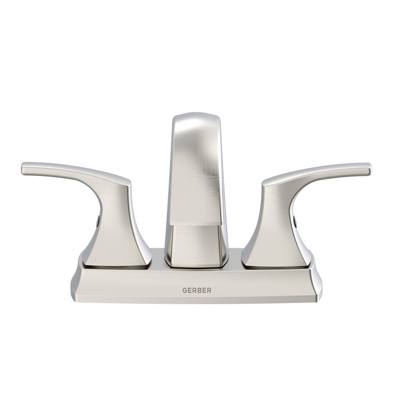 Vaughn Centerset Bathroom Faucet with Drain Assembly, Brushed Nickel
