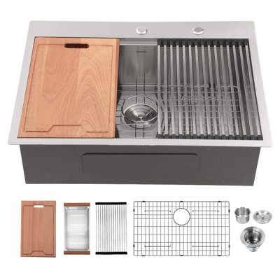 28'' L Single Bowl Stainless Steel Kitchen Sink