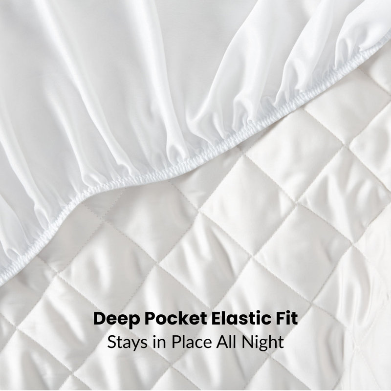 Soft Microfiber Water Resistant Mattress Protector - Polyester Filling, Extra Deep & Hypoallergenic Cover, Single (3')