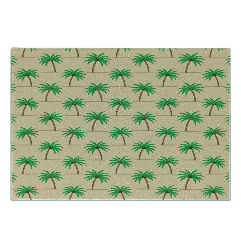 Planche à découper en verre trempé Ambesonne Oasis