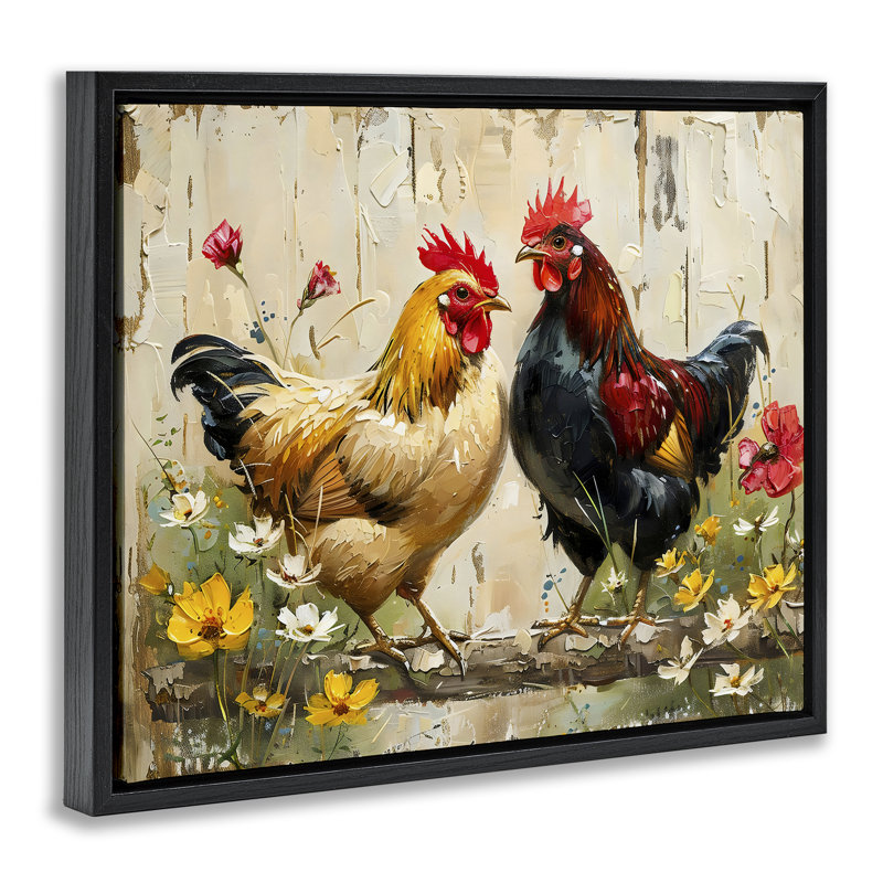 Cadre flottant Country Chic, H 17 po x l 21 po, Cadre flottant noir de jais