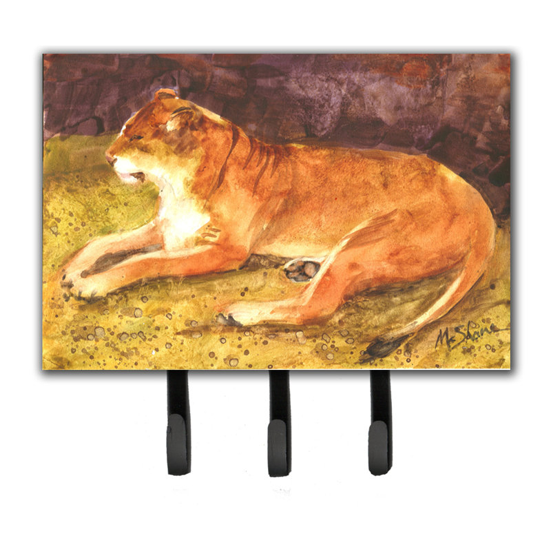 Crochet mural lion