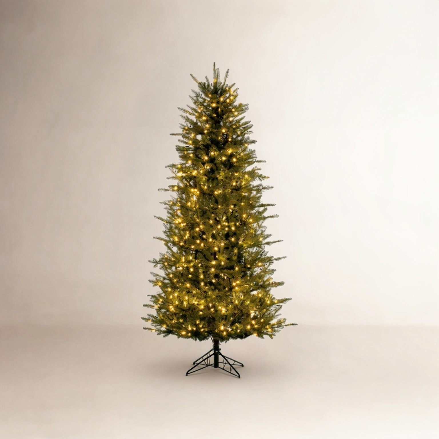 Pre-Lit Fir Christmas Tree, 7.5', Clear/White