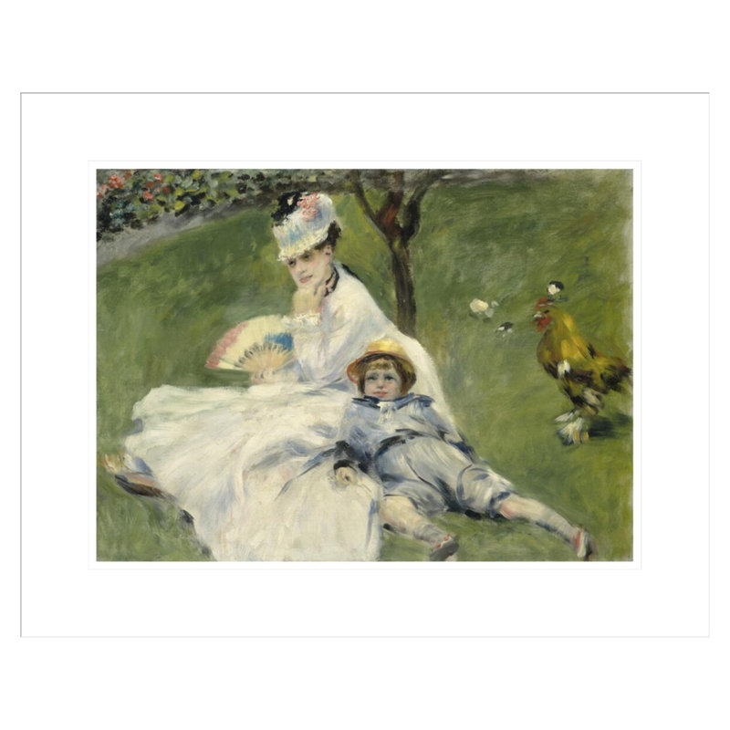 «Madame Monet and Her Son» par Pierre-Auguste Renoir, impression giclée encadrée, H 17,45 po x l 21,75 po