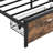 Queen Size Metal Platform Bed Frame With Wooden Headboard And , Charging Pattern, 2 Drawers For Storage, Led Lights, No Box Spring Required, Simple Assembly Merger. : Bed, Headboard, Merger Frame,-2087136375